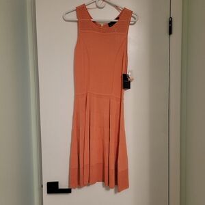 Cynthia Rowley Pink Pleated Midi Skirt